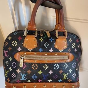 Louis Vuitton Black Monogram Mulitcolor Alma Handbag